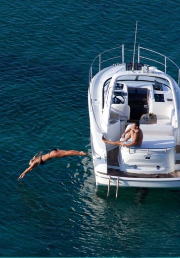 Motor boat charter Santorini