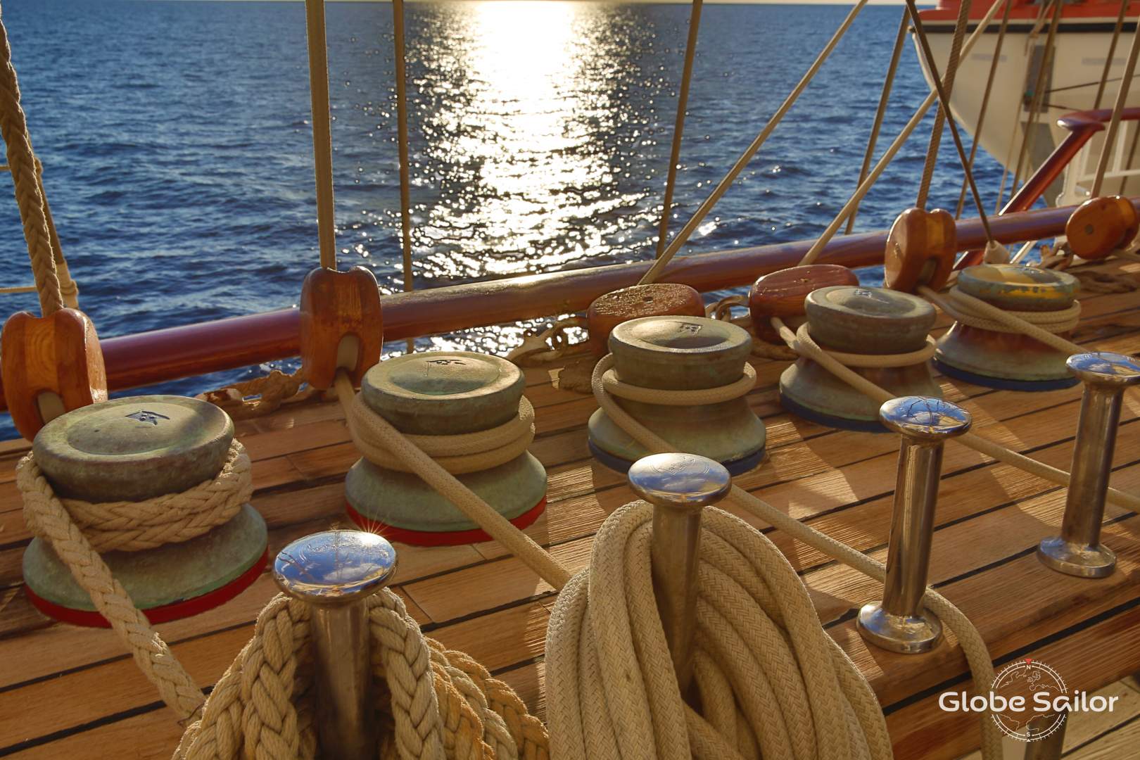 Ready to help the crew hoist all 42 sails?
