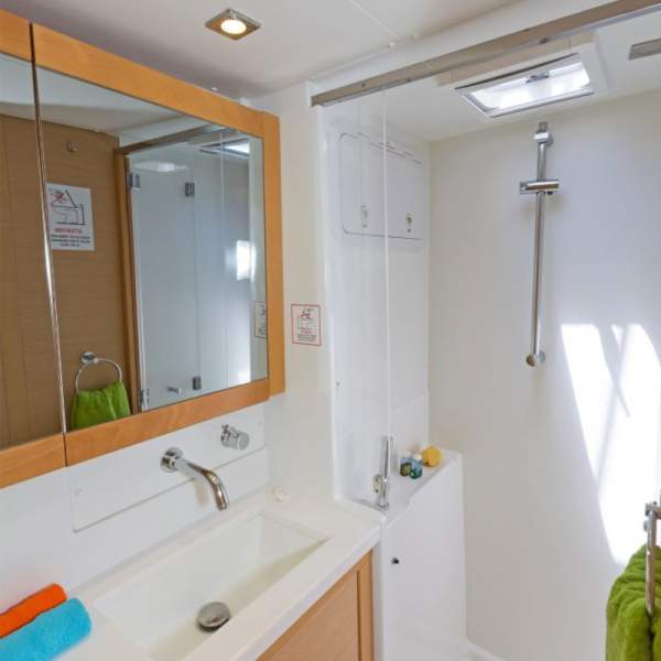 Private bathroom with electric toilet