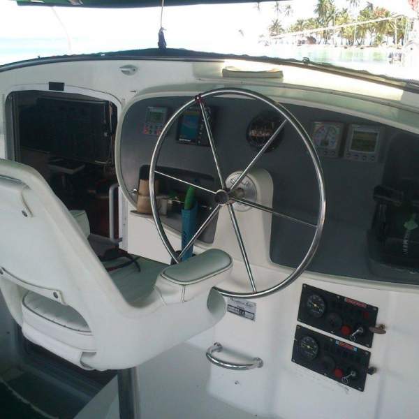 Ask the captain about how to steer the boat