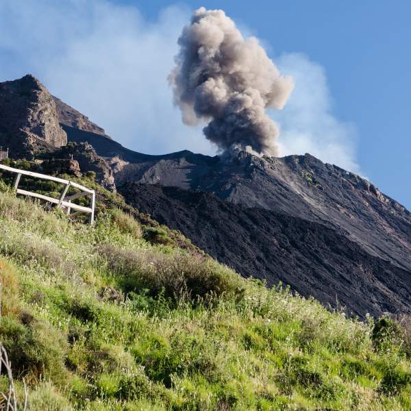 Stromboli and its fuming crater