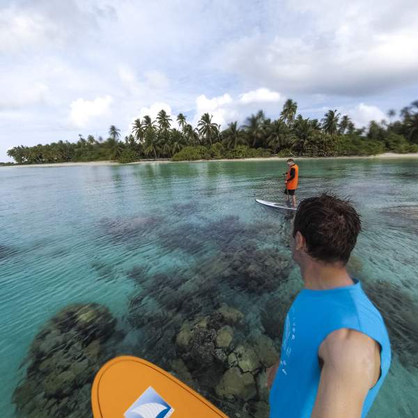 Get out the paddles and explore the atoll of Huvadhoo.