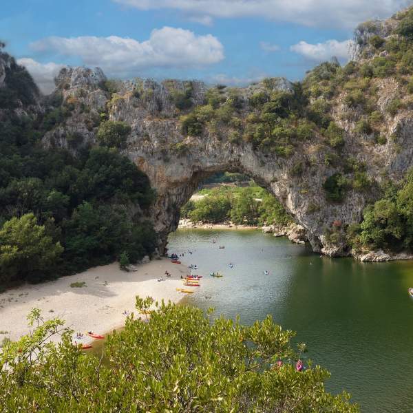 The gorges of the Ardèche and its unmissable Pont d'arc