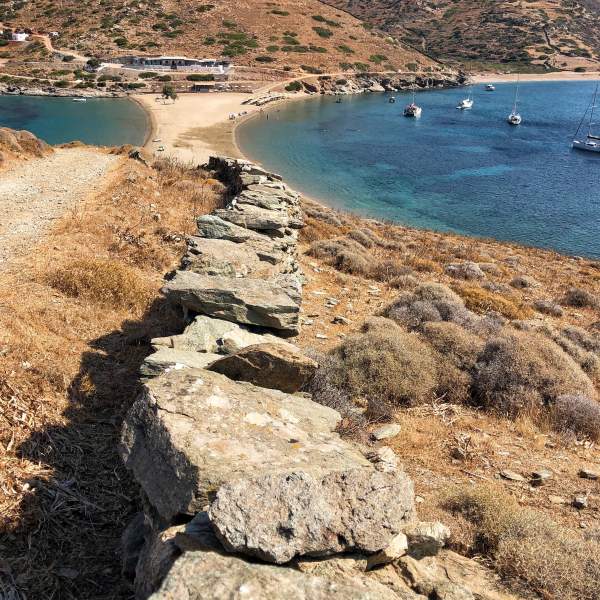 The sublime bay of Kolona in Kythnos