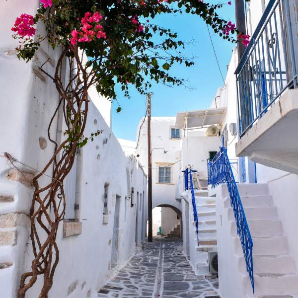 Wander through the narrow streets of Greece