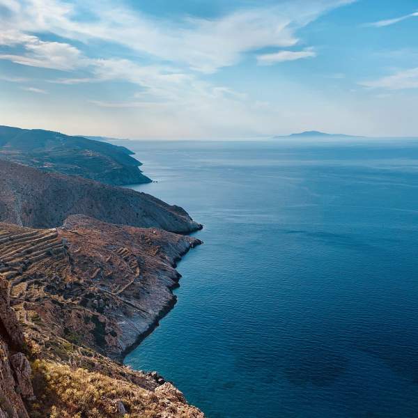 The coast of Folegandros
