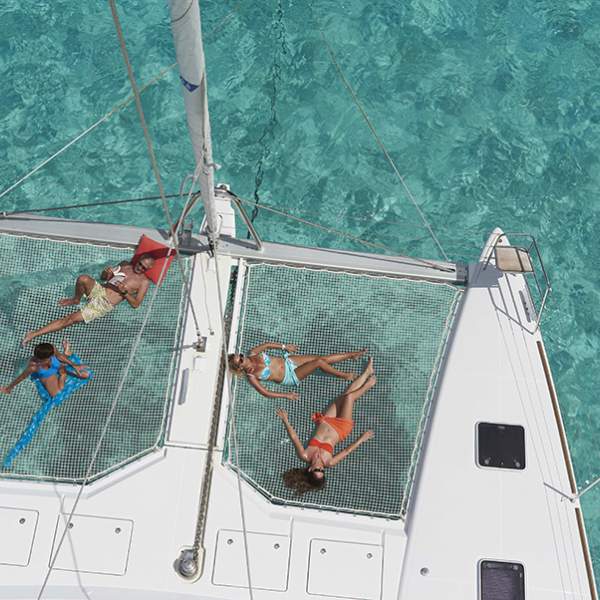 Comfortable sailing catamaran