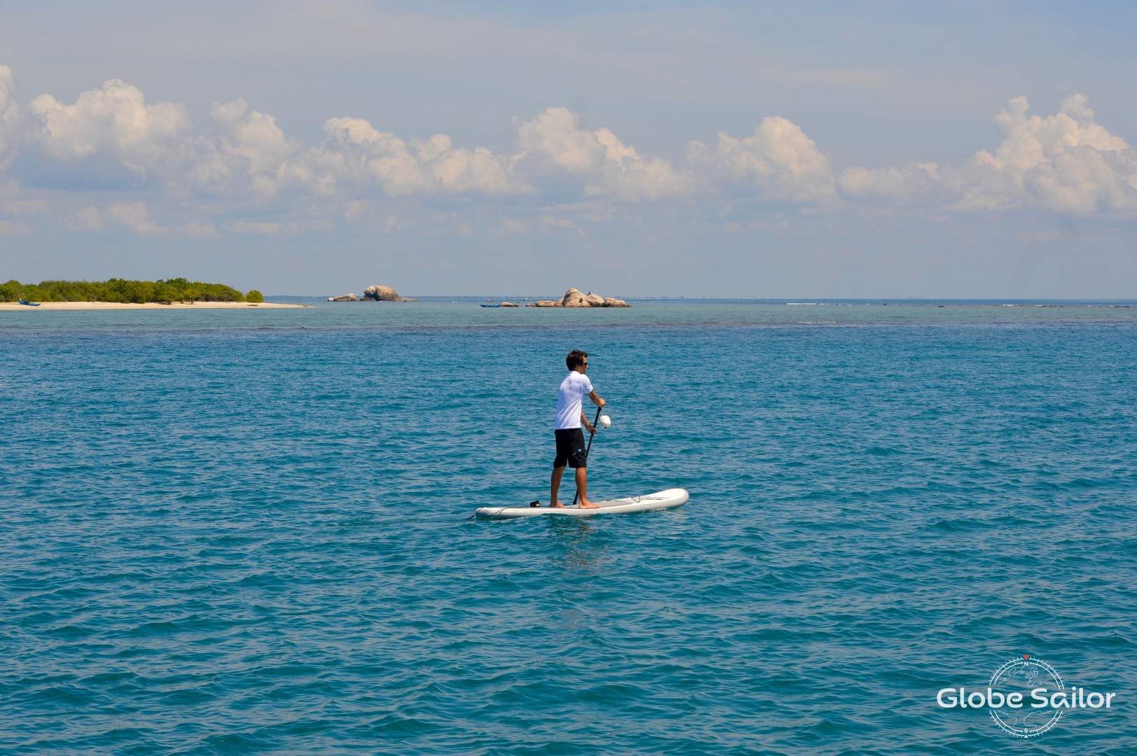 Take advantage of the paddleboards, balance is required!